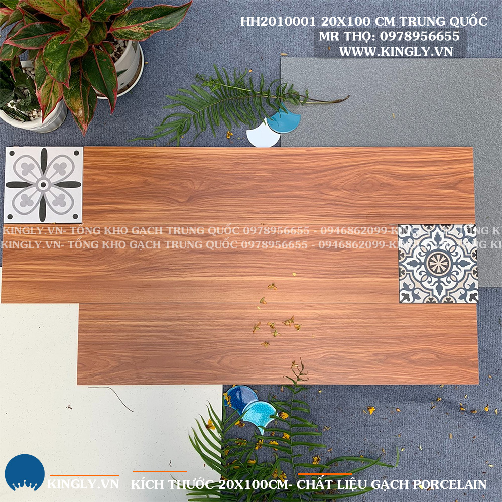 Gạch giả gỗ Trung Quốc 20x100 HH201001 Loại 1
